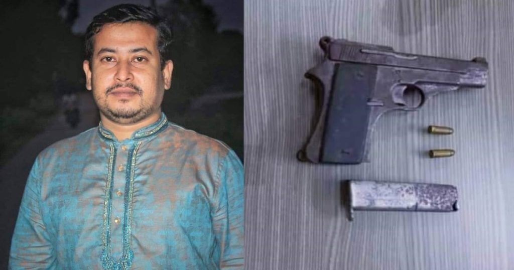 পিস্তল-গুলিসহ ছাত্রদলের নেতা আটক