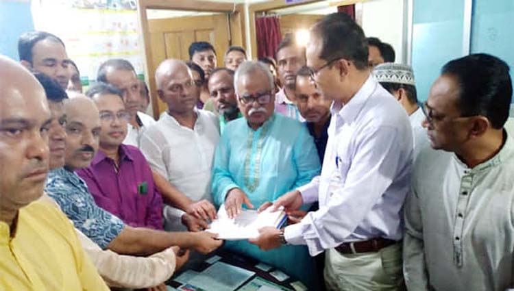 ওসমানীনগরে উপজেলা চেয়ারম্যান পদে ভিপি শামীমের মনোনয়ন জমা