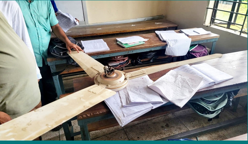 কুলাউড়ায় শ্রেণিকক্ষে সিলিং ফ্যান পড়ে ছাত্রী আহত