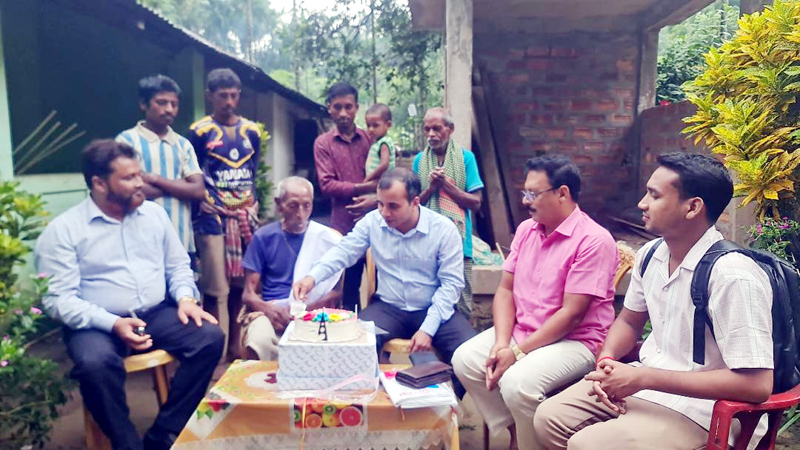 শ্রীমঙ্গলে প্রশাসনের আয়োজনে দেশের প্রবীণতম ব্যক্তির জন্মদিন পালন