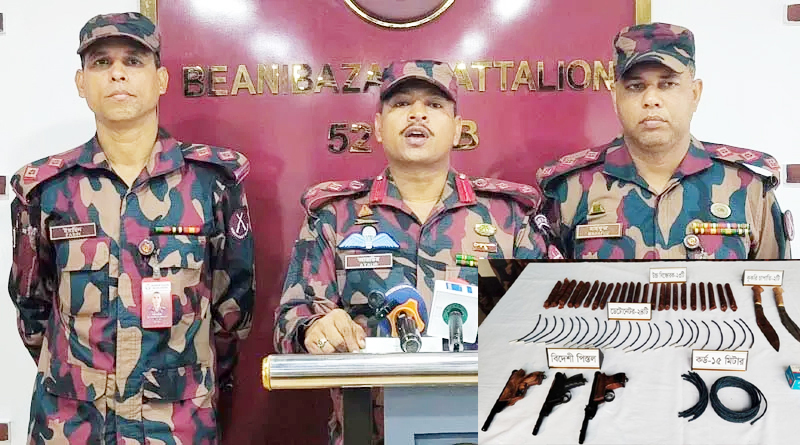 বড়লেখা সীমান্তে বিপুল অস্ত্র ও বিস্ফোরক উদ্ধার