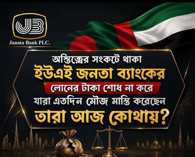 অস্তিত্বের সংকটে থাকা ইউএই জনতা ব্যাংকের লোনের টাকা শোধ না করে যারা এতোদিন মৌজ মাস্তি করেছেনে তারা আজ কোথায়?