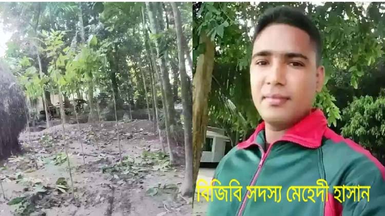 জনসাধারণের চলাচলের রাস্তা বন্ধ করলেন বিজিবি সদস্য