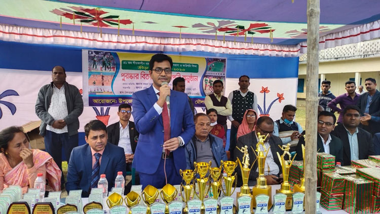 জুড়ীতে  জাতীয় শীতকালীন ক্রীড়া প্রতিযোগিতার  পুরষ্কার বিতরণ 