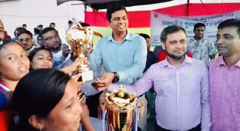 কুলাউড়ায় জাতীয় ক্রীড়া প্রতিযোগিতার পুরস্কার বিতরণ