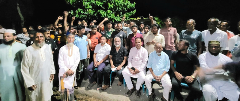 কুলাউড়ার জয়চন্ডীতে মাদকের বিরুদ্ধে একাট্টা এলাকাবাসী